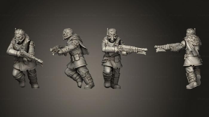 Military figurines (Vultures Horde vultures butchers squad commander axe 004, STKW_14540) 3D models for cnc