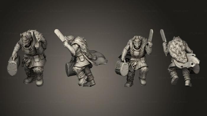 Military figurines (Vultures Horde vultures butchers squad commander axe 008, STKW_14544) 3D models for cnc