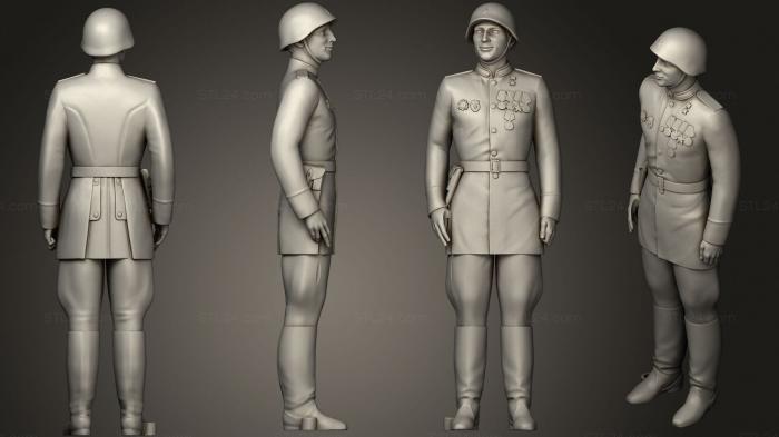Статуэтки военные (Человек в униформе 0116 7, STKW_1456) 3D модель для ЧПУ станка