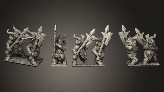 Military figurines (Wakes Emporium Greater Beastkin halberd Stand 2, STKW_14563) 3D models for cnc