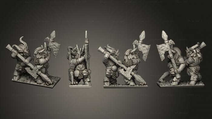 Military figurines (Wakes Emporium Greater Beastkin halberd Stand 3, STKW_14564) 3D models for cnc