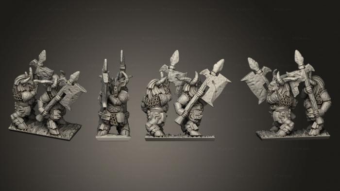 Military figurines (Wakes Emporium Greater Beastkin halberd Stand 4, STKW_14565) 3D models for cnc