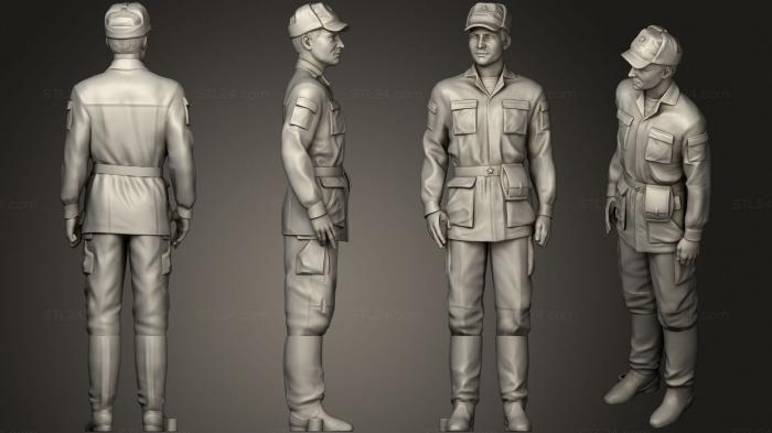 Military figurines (Man In Uniform 0116 10, STKW_1457) 3D models for cnc