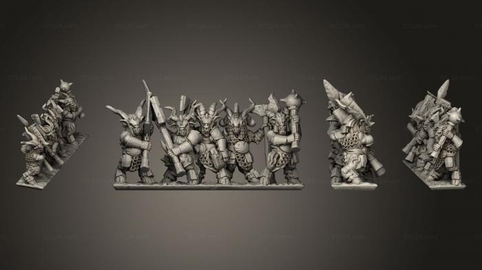 Military figurines (Wakes Emporium Greater Beastkin Regular Stand 2, STKW_14570) 3D models for cnc