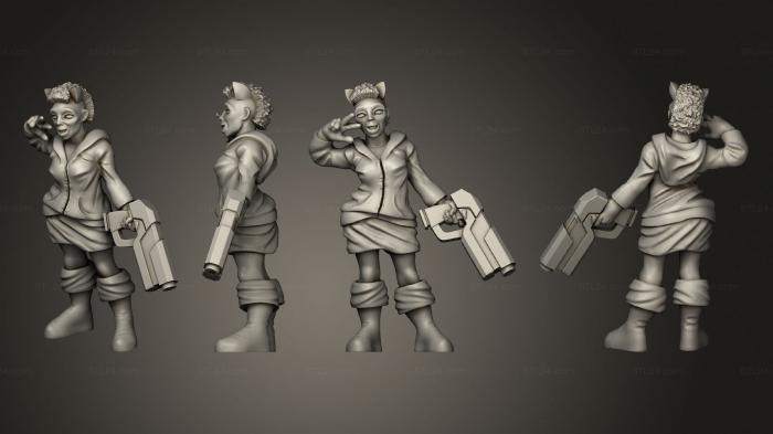 Military figurines (Wannaboo Ganger Magigirl, STKW_14576) 3D models for cnc