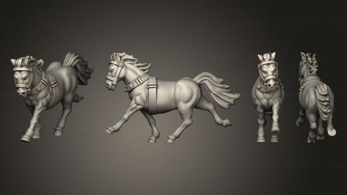 Military figurines (WAR CHARIOT HORSE B, STKW_14591) 3D models for cnc