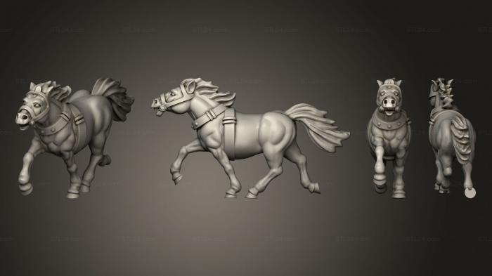 Military figurines (WAR CHARIOT HORSE D, STKW_14593) 3D models for cnc