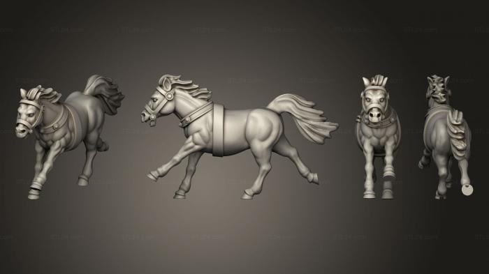 Military figurines (WAR CHARIOT HORSE E, STKW_14594) 3D models for cnc