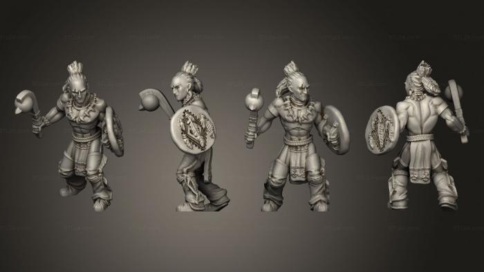 Military figurines (War Club 2, STKW_14598) 3D models for cnc