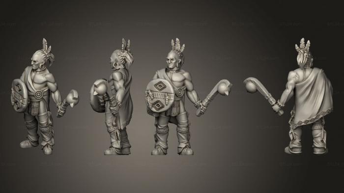 Military figurines (War Club 3, STKW_14599) 3D models for cnc