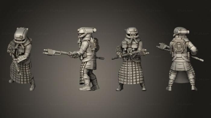 Military figurines (warden 2, STKW_14615) 3D models for cnc