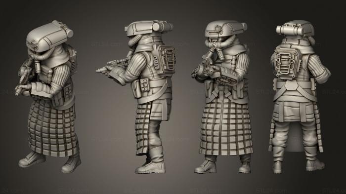 Military figurines (warden 4, STKW_14617) 3D models for cnc