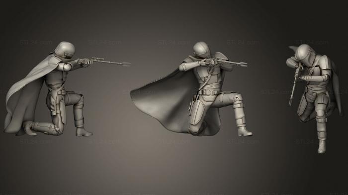 Military figurines (Mandalor rifler, STKW_1462) 3D models for cnc