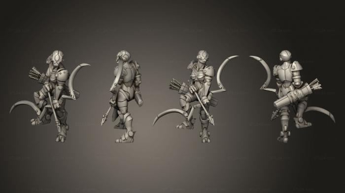 Military figurines (warforged ranger bald mechanical, STKW_14626) 3D models for cnc