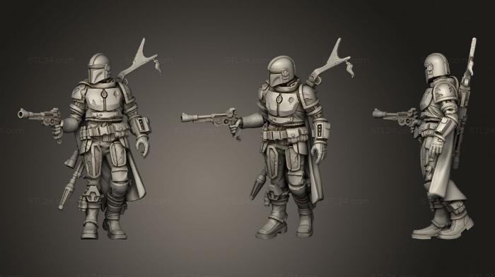 Military figurines (Mandalorian 3d, STKW_1463) 3D models for cnc