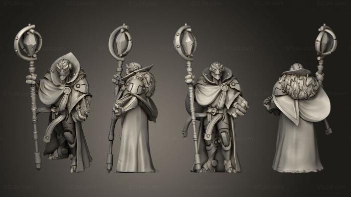 Military figurines (warforged warlock bald, STKW_14636) 3D models for cnc