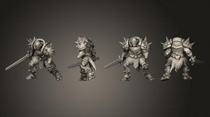Military figurines (warforged warrior face, STKW_14640) 3D models for cnc