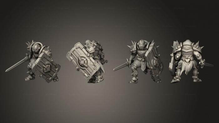 Military figurines (warforged warrior helmet full, STKW_14641) 3D models for cnc