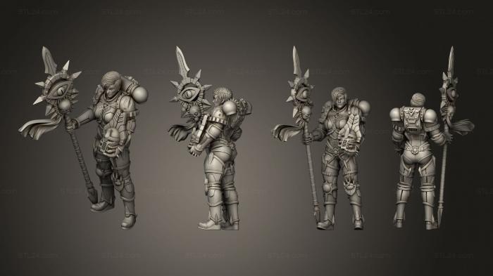 Military figurines (Female Chaos Tzeentch Lord Lady of Destiny, STKW_14644) 3D models for cnc