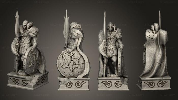 Military figurines (Warrior Altar 002, STKW_14674) 3D models for cnc
