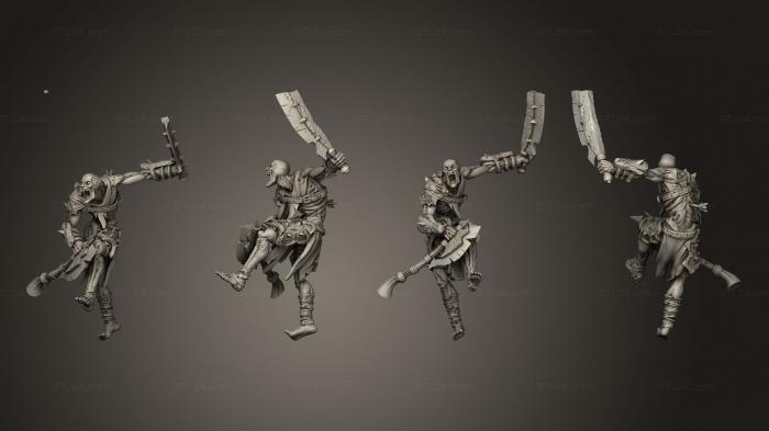 Military figurines (Warrior B, STKW_14682) 3D models for cnc