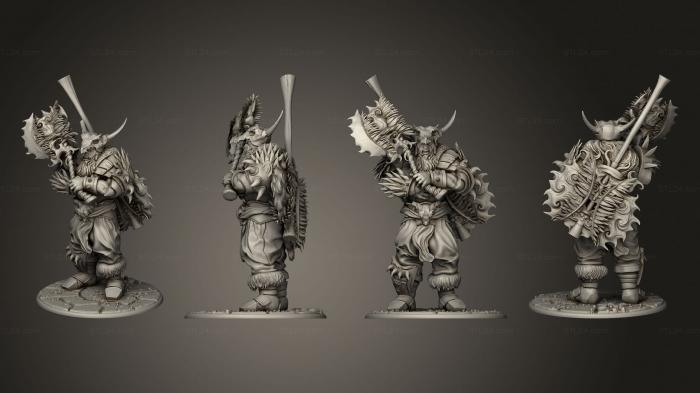 Military figurines (Warrior Huge, STKW_14686) 3D models for cnc