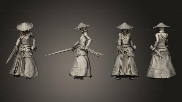 Military figurines (Warrior Monk Female, STKW_14690) 3D models for cnc