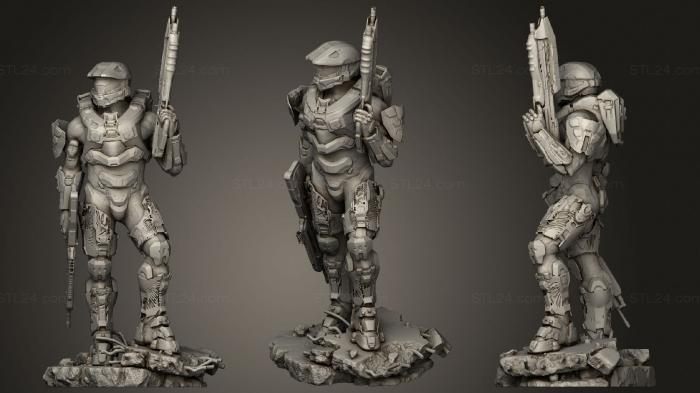 Military figurines (Master Chief gkhellas, STKW_1474) 3D models for cnc