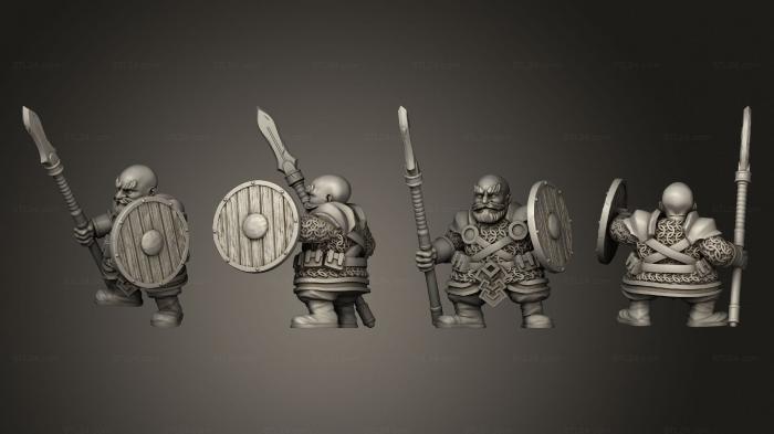 Military figurines (Warriors 1 Spear, STKW_14745) 3D models for cnc