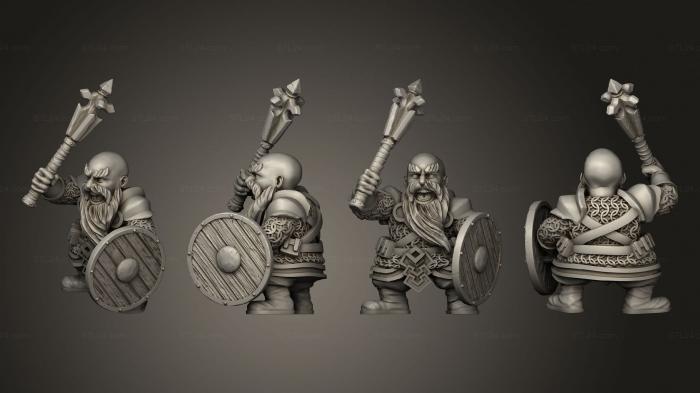 Military figurines (Warriors 2 Mace, STKW_14747) 3D models for cnc