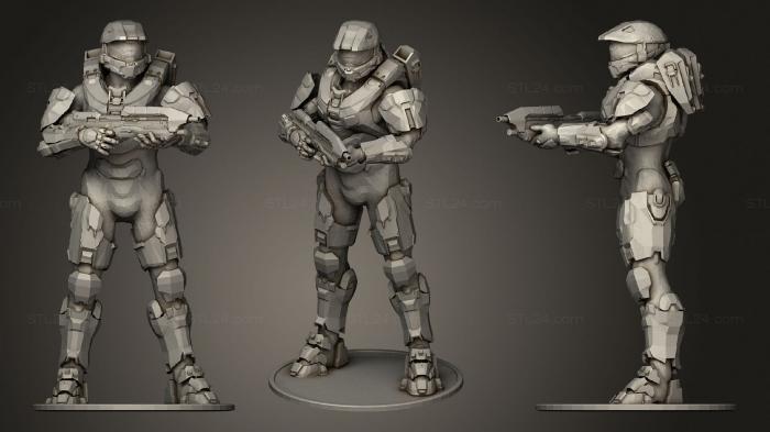 Military figurines (MASTER CHIEF, STKW_1475) 3D models for cnc