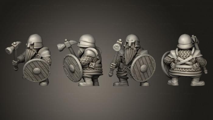 Military figurines (Warriors 4 Hammer, STKW_14754) 3D models for cnc
