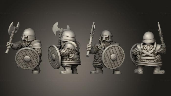 Military figurines (Warriors 5 Axe, STKW_14756) 3D models for cnc