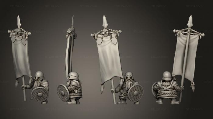 Military figurines (Warriors Standard 1, STKW_14760) 3D models for cnc