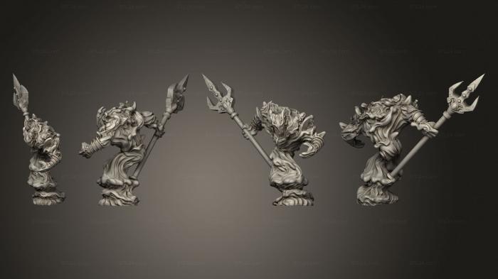 Military figurines (Water Elemental Myrmidon 001, STKW_14765) 3D models for cnc
