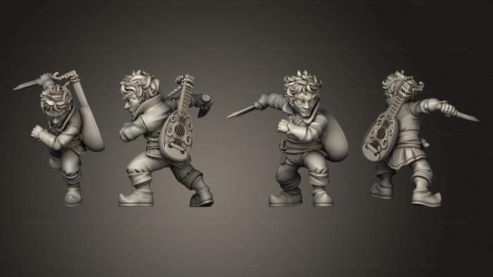 Military figurines (welbyn the bard 01, STKW_14777) 3D models for cnc