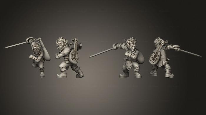 Military figurines (welbyn the bard 02, STKW_14778) 3D models for cnc