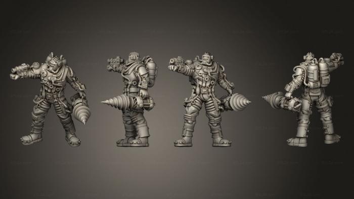 Military figurines (Well Divers 01, STKW_14780) 3D models for cnc