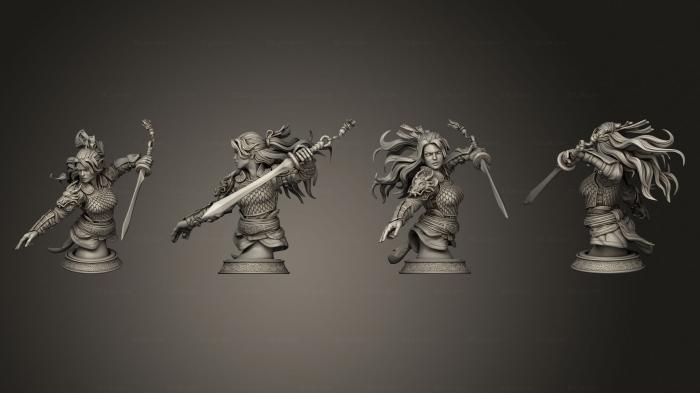 Military figurines (Wen Warrior Bust, STKW_14783) 3D models for cnc