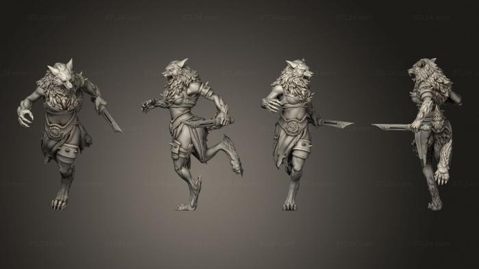 Military figurines (Werewolf female 06, STKW_14796) 3D models for cnc