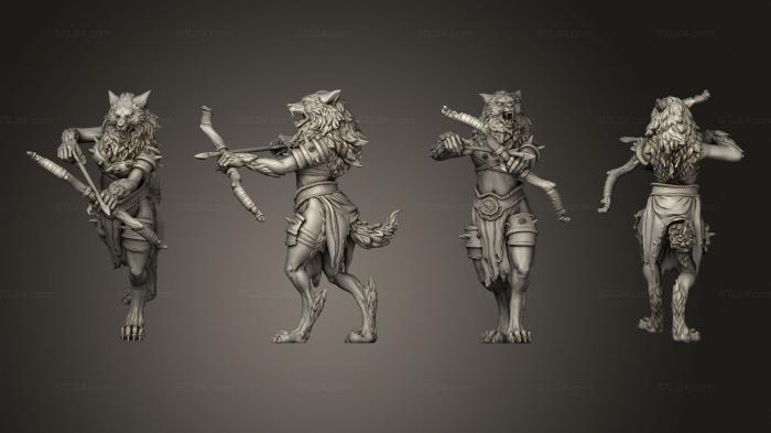 Military figurines (Werewolf female 07, STKW_14797) 3D models for cnc
