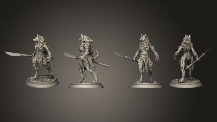 Military figurines (Werewolf female 08, STKW_14798) 3D models for cnc