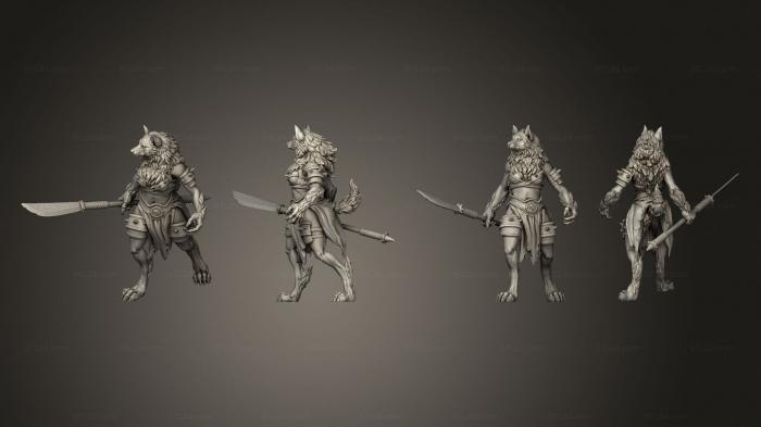 Military figurines (Werewolf female 09, STKW_14799) 3D models for cnc
