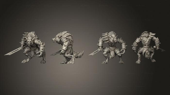 Military figurines (Werewolf 02, STKW_14801) 3D models for cnc