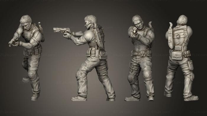 Military figurines (Wesker, STKW_14807) 3D models for cnc