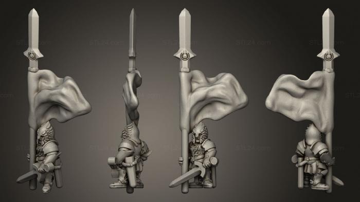 Military figurines (White Tree Spearmen 07, STKW_14826) 3D models for cnc