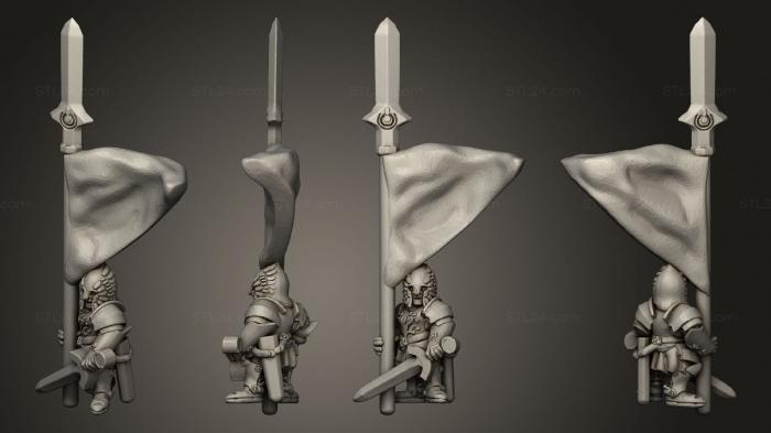 Military figurines (White Tree Spearmen 12, STKW_14829) 3D models for cnc