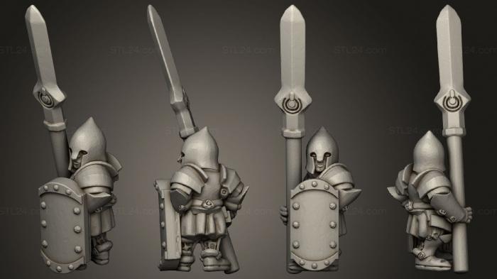Military figurines (White Tree Spearmen 19, STKW_14832) 3D models for cnc