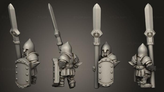 Military figurines (White Tree Spearmen 52, STKW_14848) 3D models for cnc
