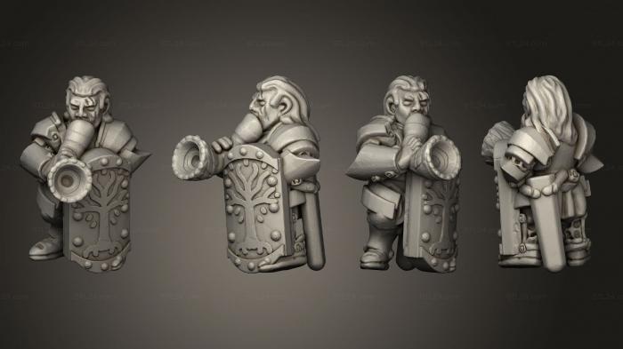 Military figurines (White Tree Spearmen 61, STKW_14851) 3D models for cnc